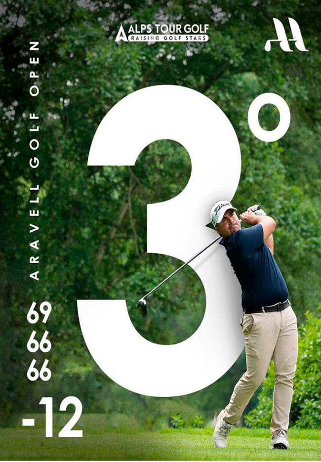 Podio para Asier Aguirre en el Aravell Golf Open