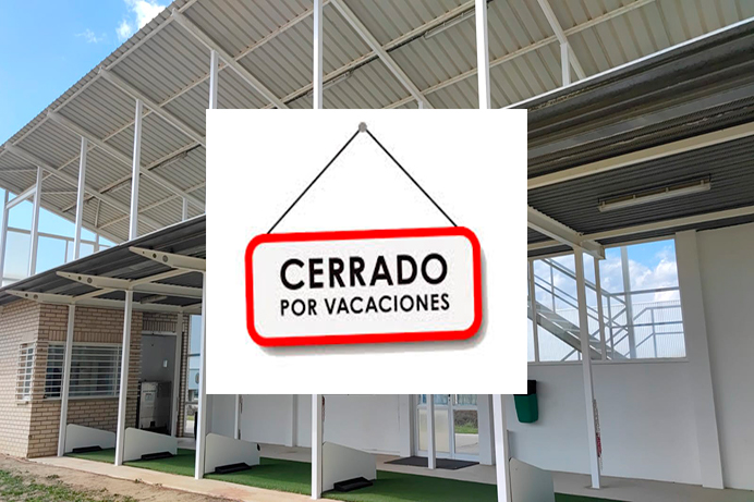 La cancha cierra por vacaciones